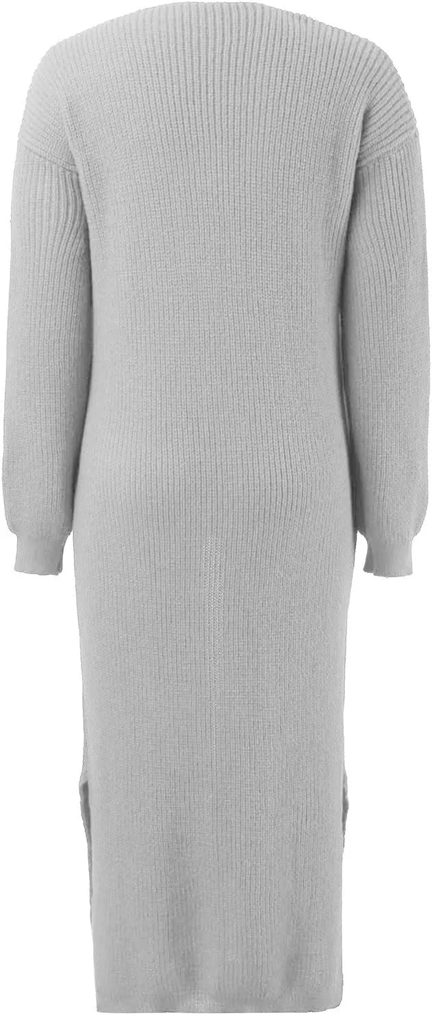 2023 Women Cardigans Trendy Lightweight Coat Fall Long Sleeve Open Front Cardigan Drape Long Cardigan Jackets with Pockets