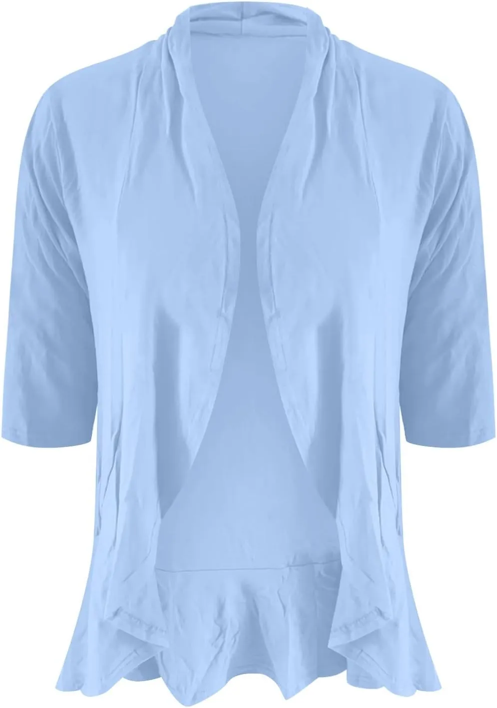 2023 Womens 3/4 Sleeve Cardigans 2023 Casual Lightweight Coat Fall Open Front Cardigan Dusters Trendy Cropped Jacket Tops
