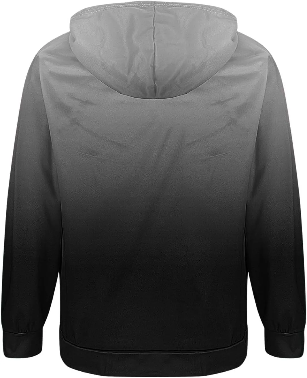 Aymnlox Mens Hoodies Basic Casual Gradient Color Long Sleeve Sweatshirts Regular Loose Full Zip Up Hoodie With Pockets