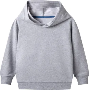 Baby Toddler Kids Boy Girl Solid Color Long Sleeve Casual Hoodie Sweatershirt Pullover Basic Clothes Tops