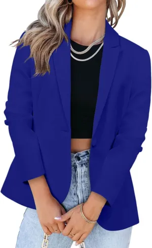 Blazers for Women 2024 Lightweight Slim Fit Blazer Open Front Long Sleeve Work Office Jackets Business Casual Outfits