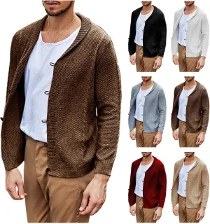 Button Down Cardigan for Men Lightweight Sweaters Cable Knit Sweater Long Sleeve Casual Shirts Oversized Fall Coat