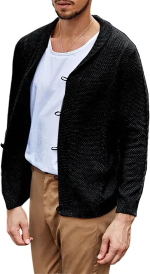 Button Down Cardigan for Men Lightweight Sweaters Cable Knit Sweater Long Sleeve Casual Shirts Oversized Fall Coat
