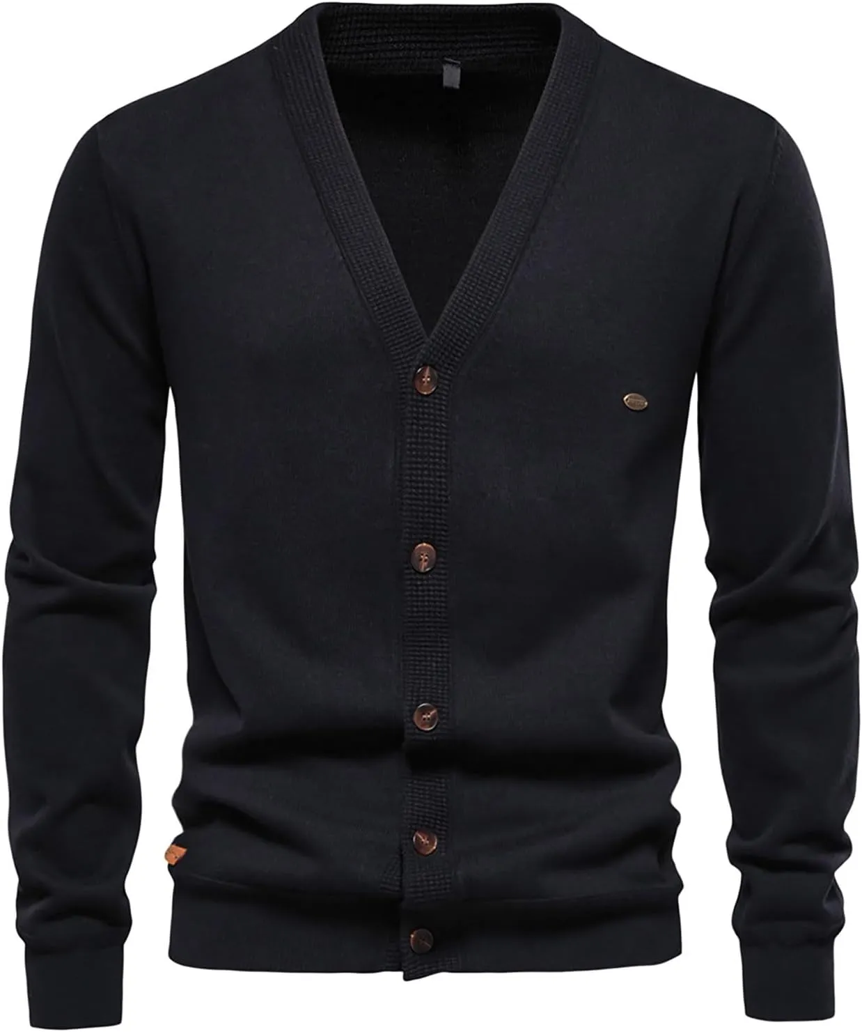Button Down Cardigan Sweaters for Men Lightweight V Neck Sweater Casual Knit Sweater Casual Open Front Cardigan
