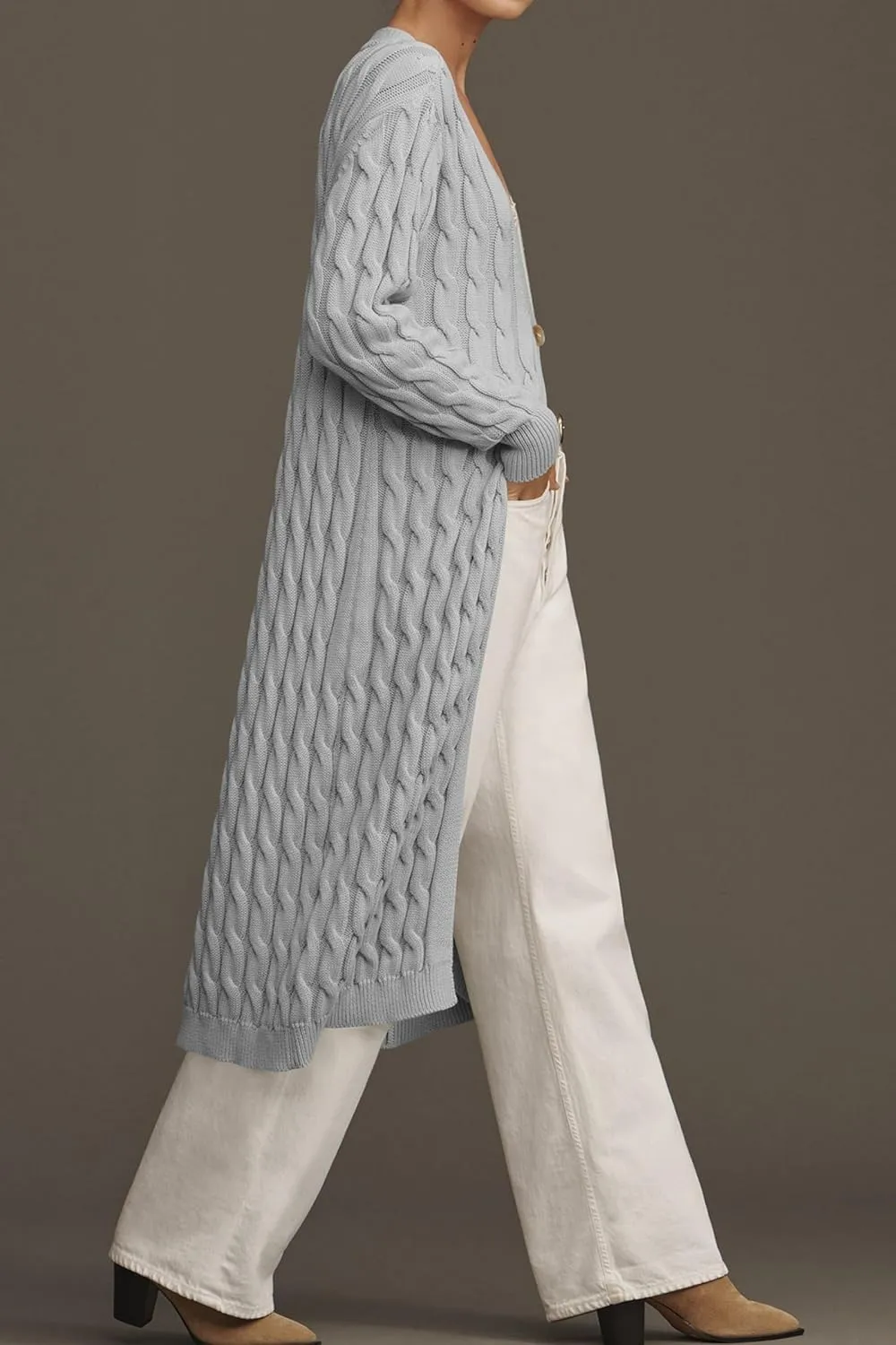 Cakulo Womens Long Cardigans Cable Knit Chunky Cardigan Sweaters Trendy Open Front Fall Sweater Coats 2025