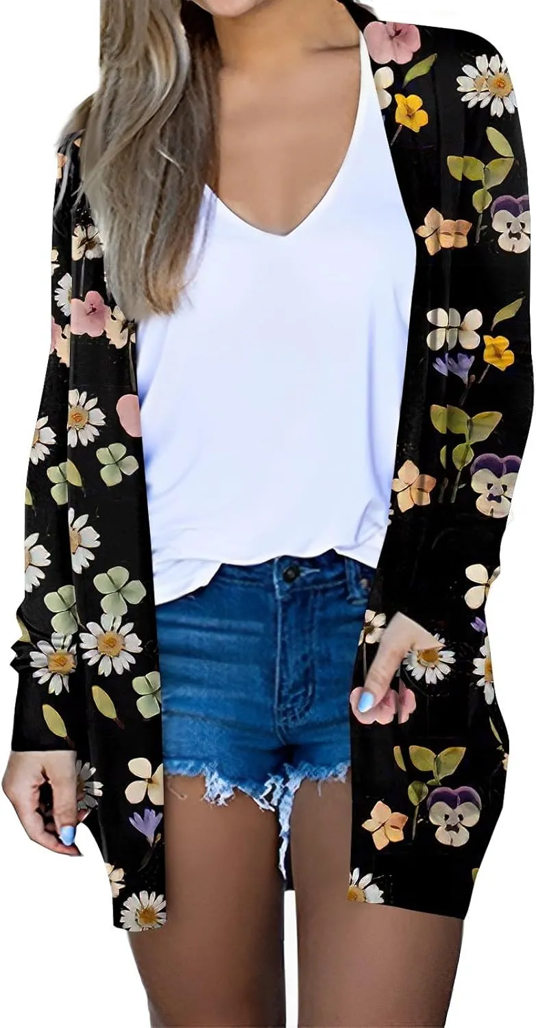 Cardigan for Women, Open Front Casual Lightweight Long Trendy Sweater Going Out Cozy Outfits