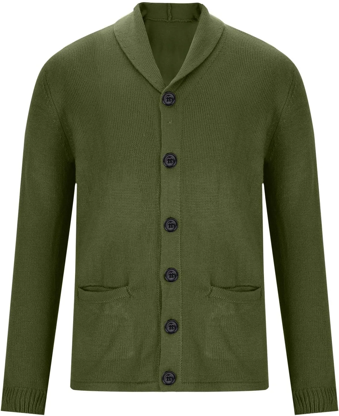 Cardigan Sweater for Men Shawl Collar Knit Cardigan Big and Tall Cardigan Sweater Button Down Knit Sweater with Pocket