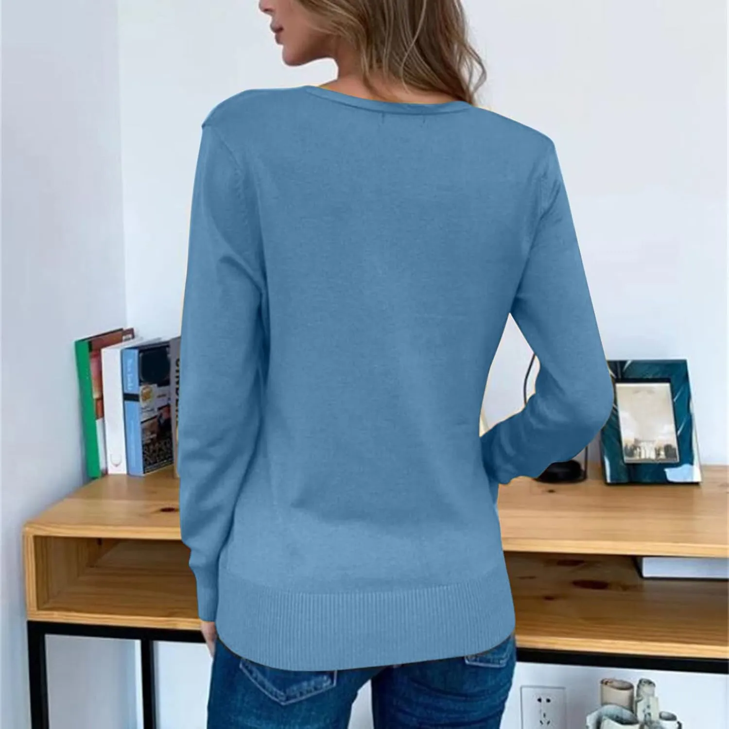 Cardigan Sweaters for Women Lightweight Solid Cropped Kimono Cardigans 2024 Fall Open Front Coat Button Knited Sweater