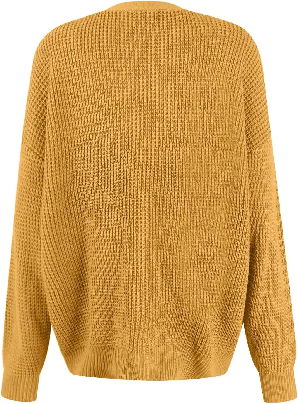 Cardigan Sweaters for Women Open Front Button Down Long Sleeve Knit Jacket Loose Fit Lightweight V Neck Outwear Coats