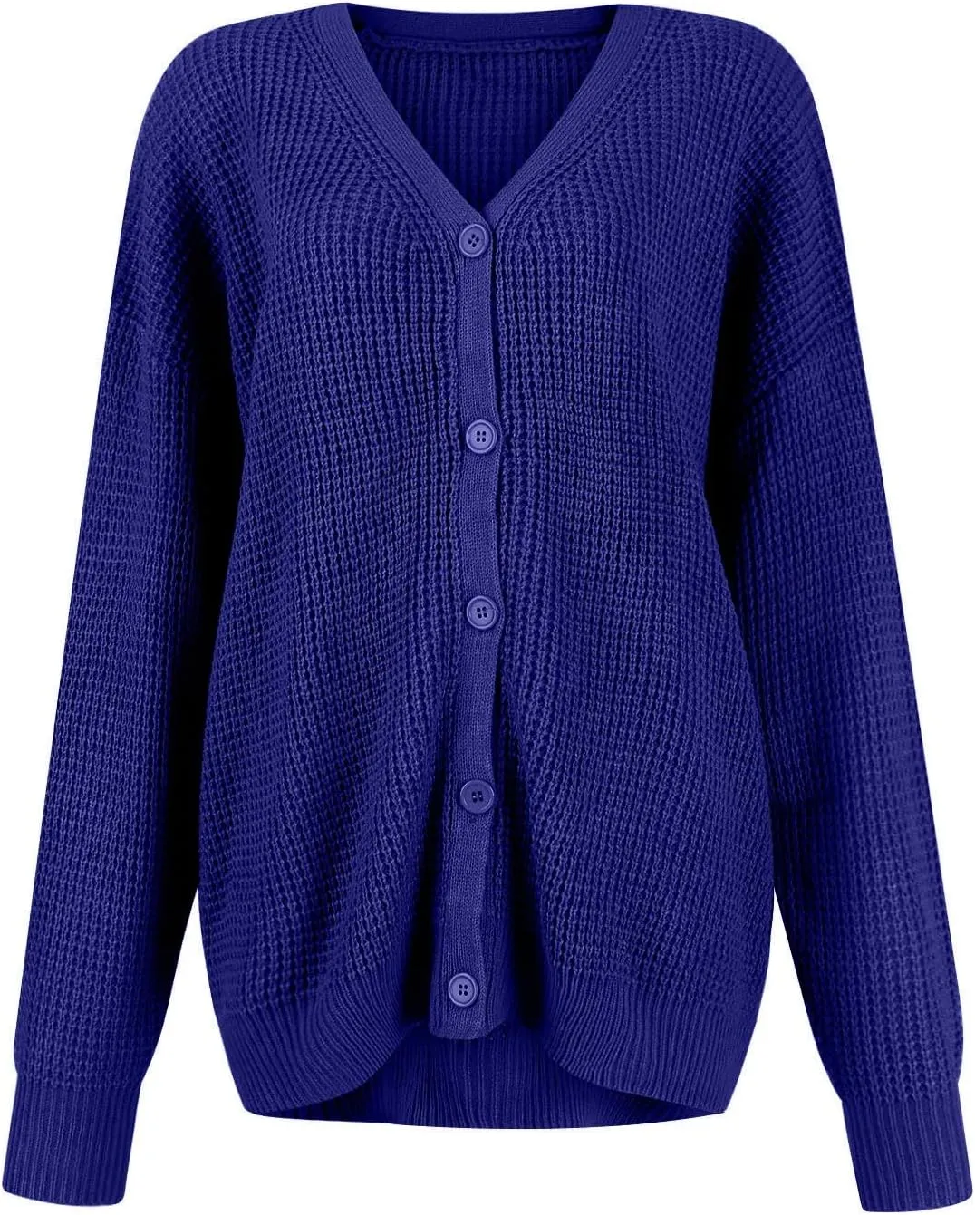 Cardigan Sweaters for Women Open Front Button Down Long Sleeve Knit Jacket Loose Fit Lightweight V Neck Outwear Coats
