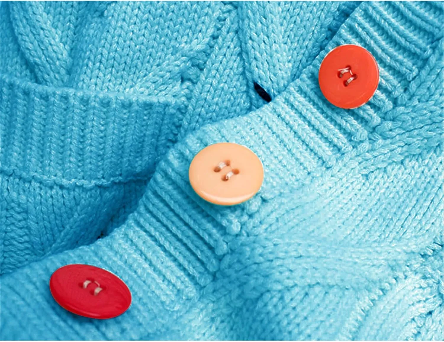 Cardigan Sweaters for Women Trendy Chunky Cable Knit Sweater V-Neck Button Down Sweaters Embroidery Open Front Coat
