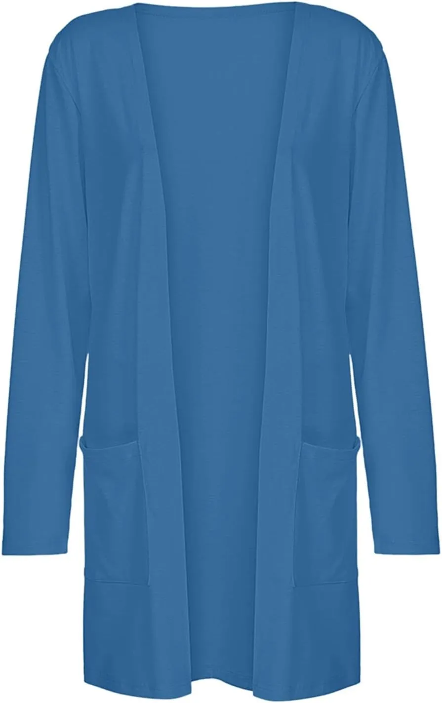 Cardigans for Women 2024,Lightweight Open Front Cardigan Shirts Trendy Dressy Blouses Casual Long Sleeve Pocket