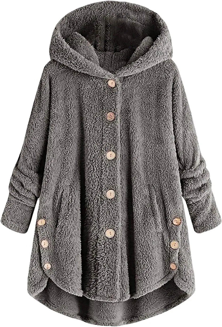 Ceboyel Women Teddy Sweatshirt Jacket Fleece Sweater Hoodies Fuzzy Sherpa Cute Pullover Tops Warm Fall Winter Clothing