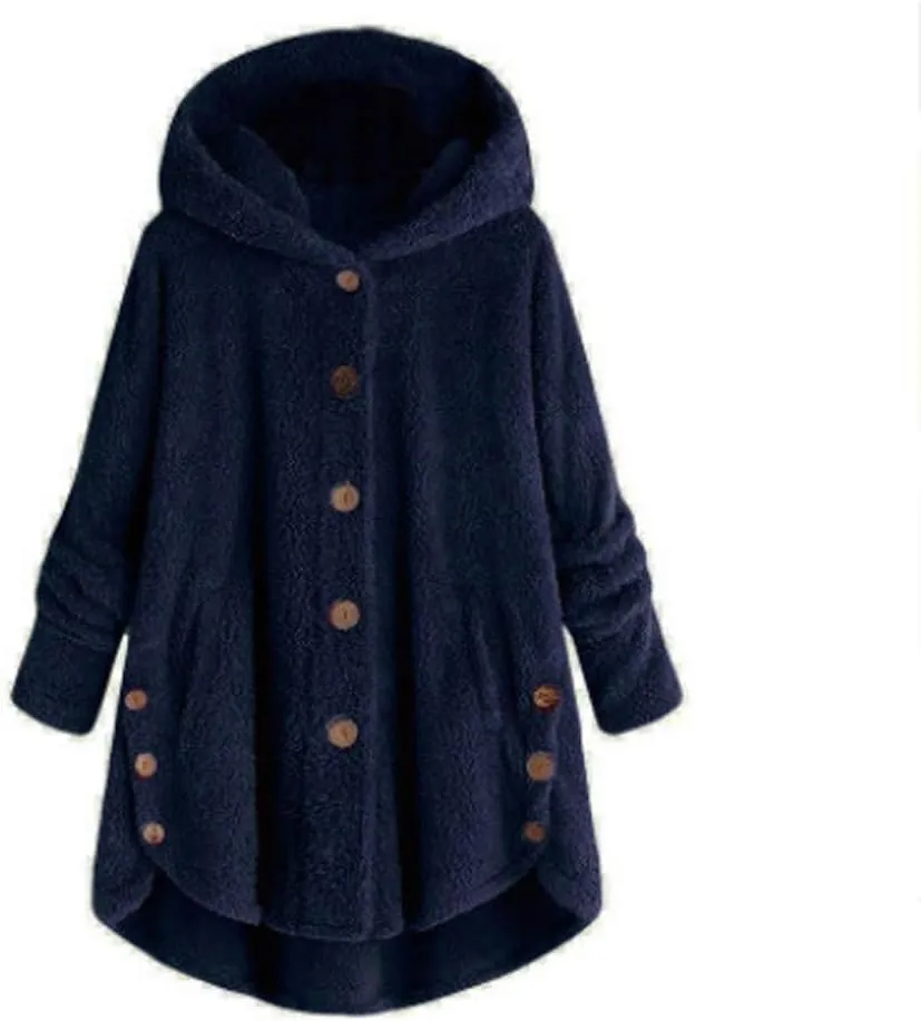 Ceboyel Women Teddy Sweatshirt Jacket Fleece Sweater Hoodies Fuzzy Sherpa Cute Pullover Tops Warm Fall Winter Clothing