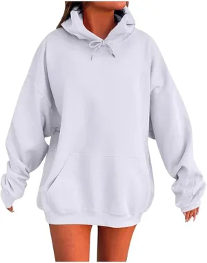 Ceboyel Womens Comfy Hoodies Hoodie Trendy Scuba Plain Sweatshirt Cute Hoodie Pullover Tops Y2K Teen Girls Clothes 2024