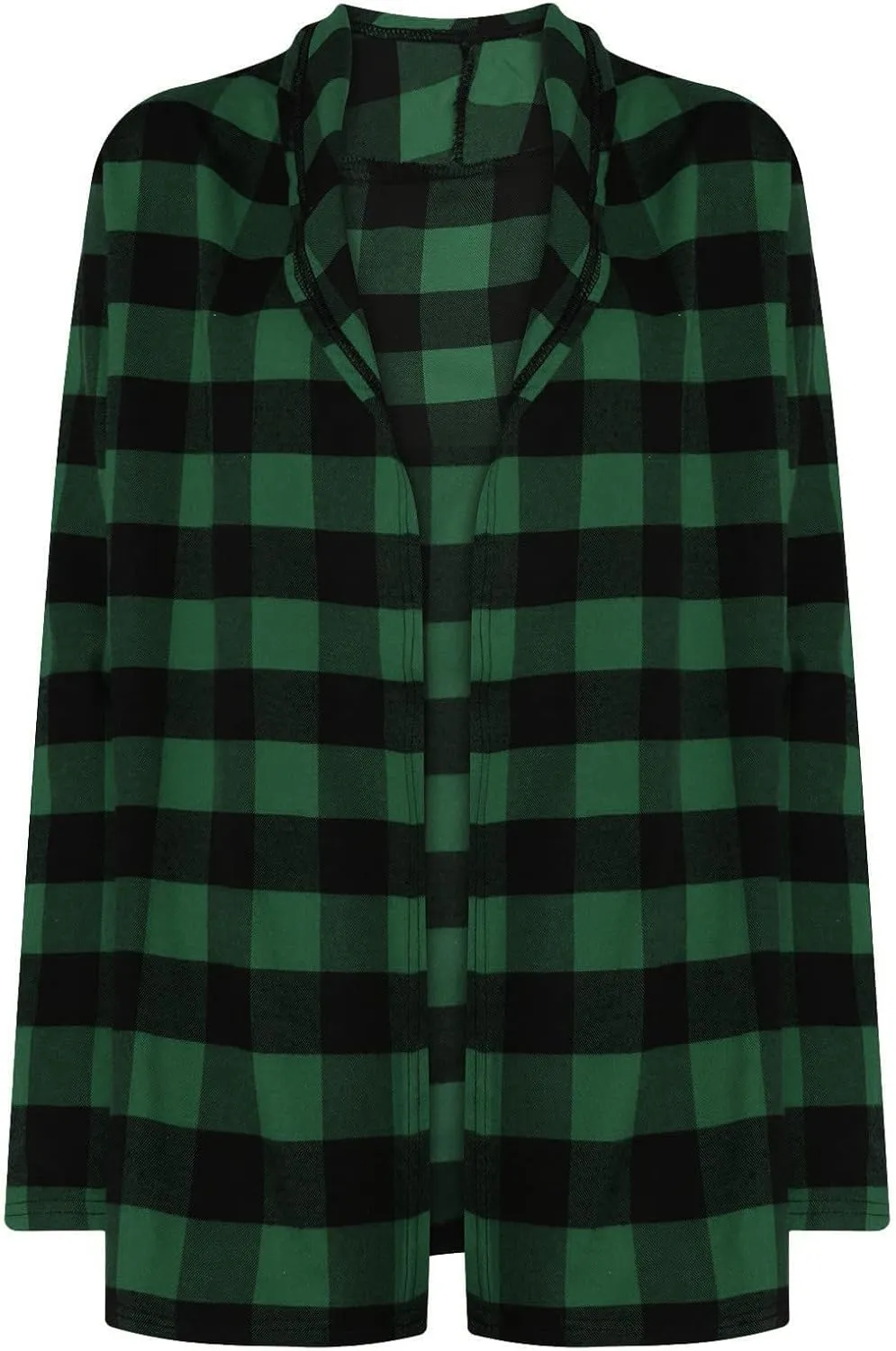 Checkered Cardigan for Women 2024 Trendy Long Sleeve Loose Soft Flannel Shirt Buffalo Plaid Fall Outfits with Pockets