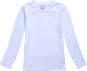 Children's Autumn Winter Pullover Long Sleeve Solid Basic Crewneck Top Sweatshirt for Boys Girls Underwear