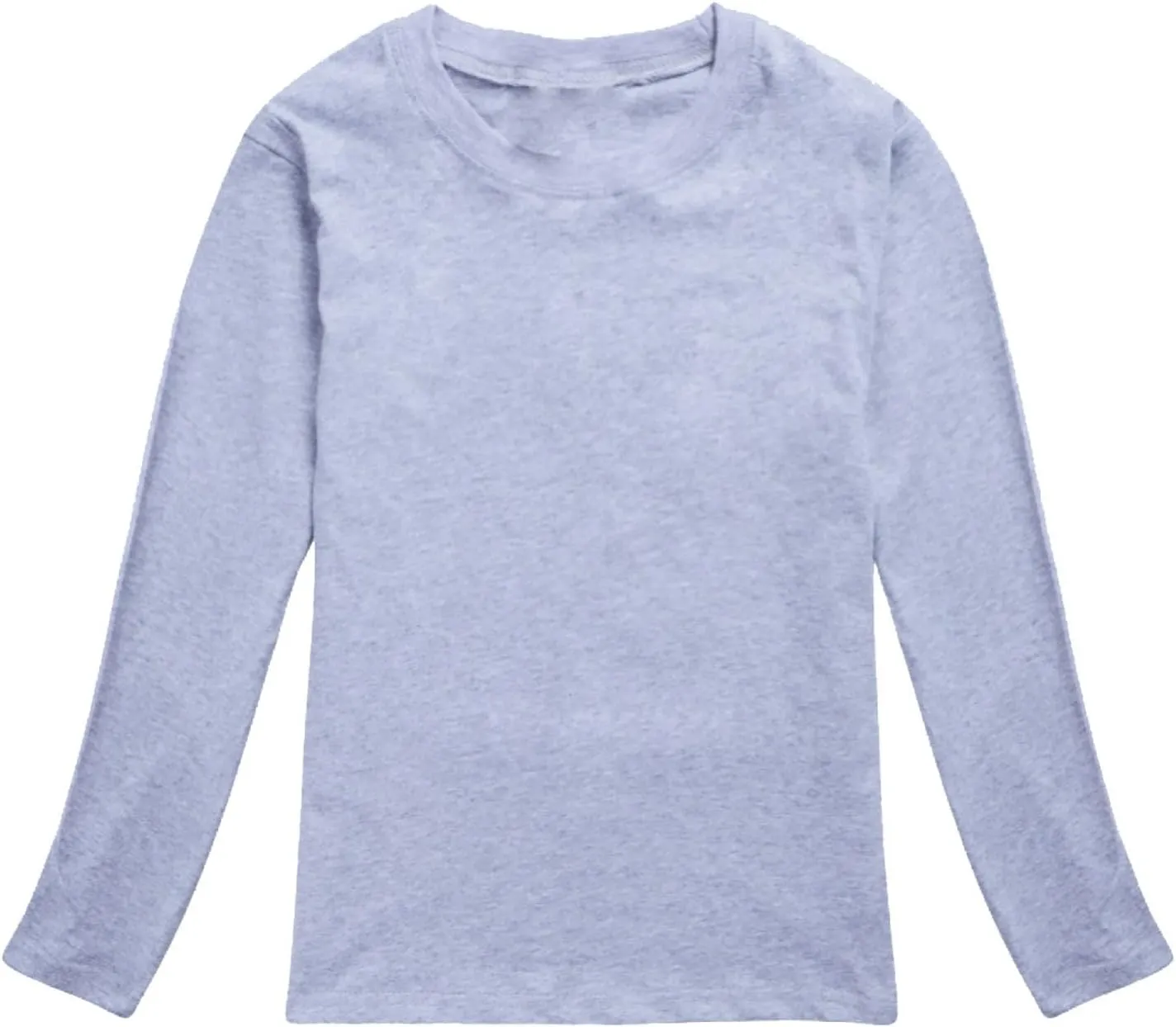 Children's Autumn Winter Pullover Long Sleeve Solid Basic Crewneck Top Sweatshirt for Boys Girls Underwear