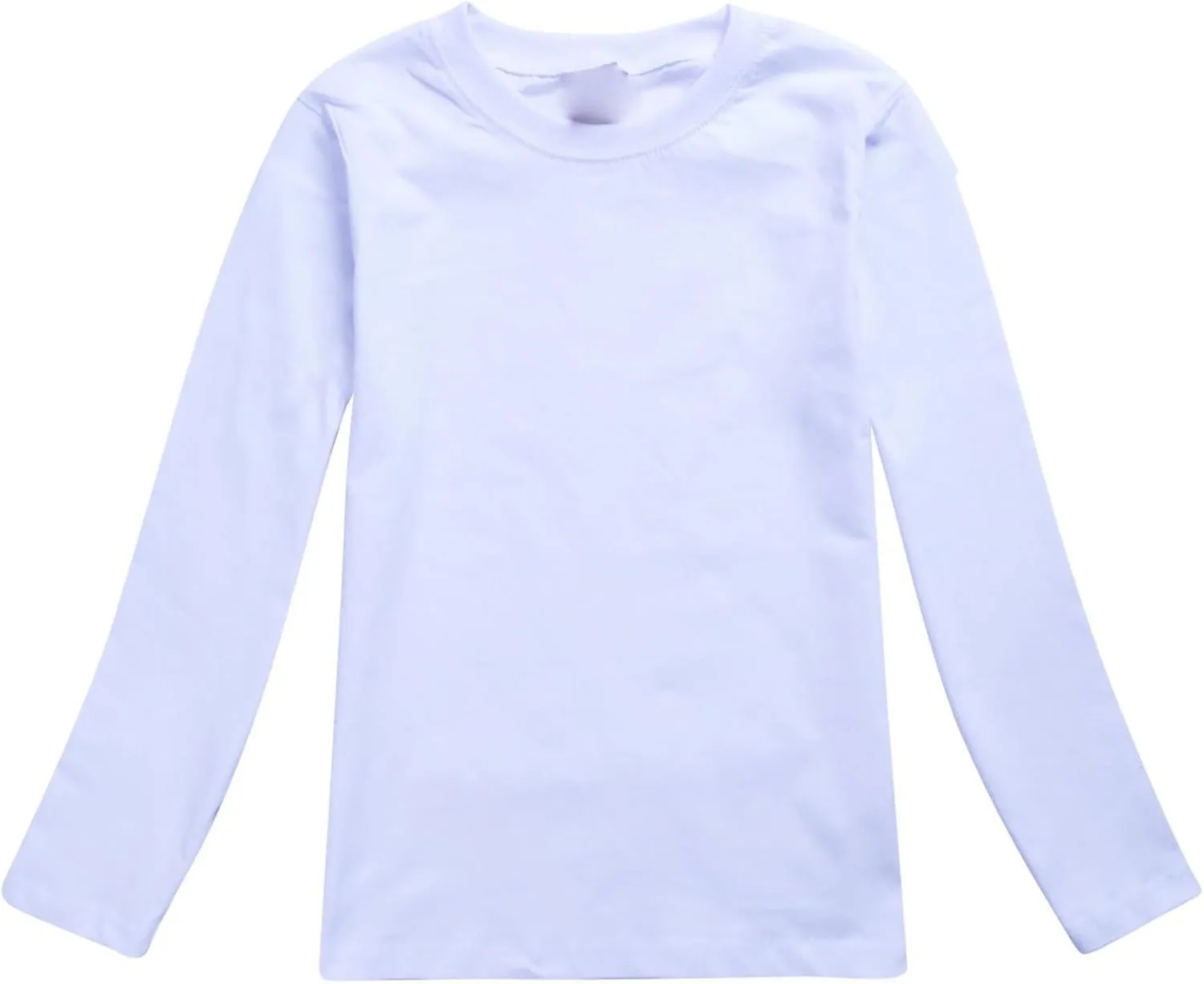 Children's Autumn Winter Pullover Long Sleeve Solid Basic Crewneck Top Sweatshirt for Boys Girls Underwear