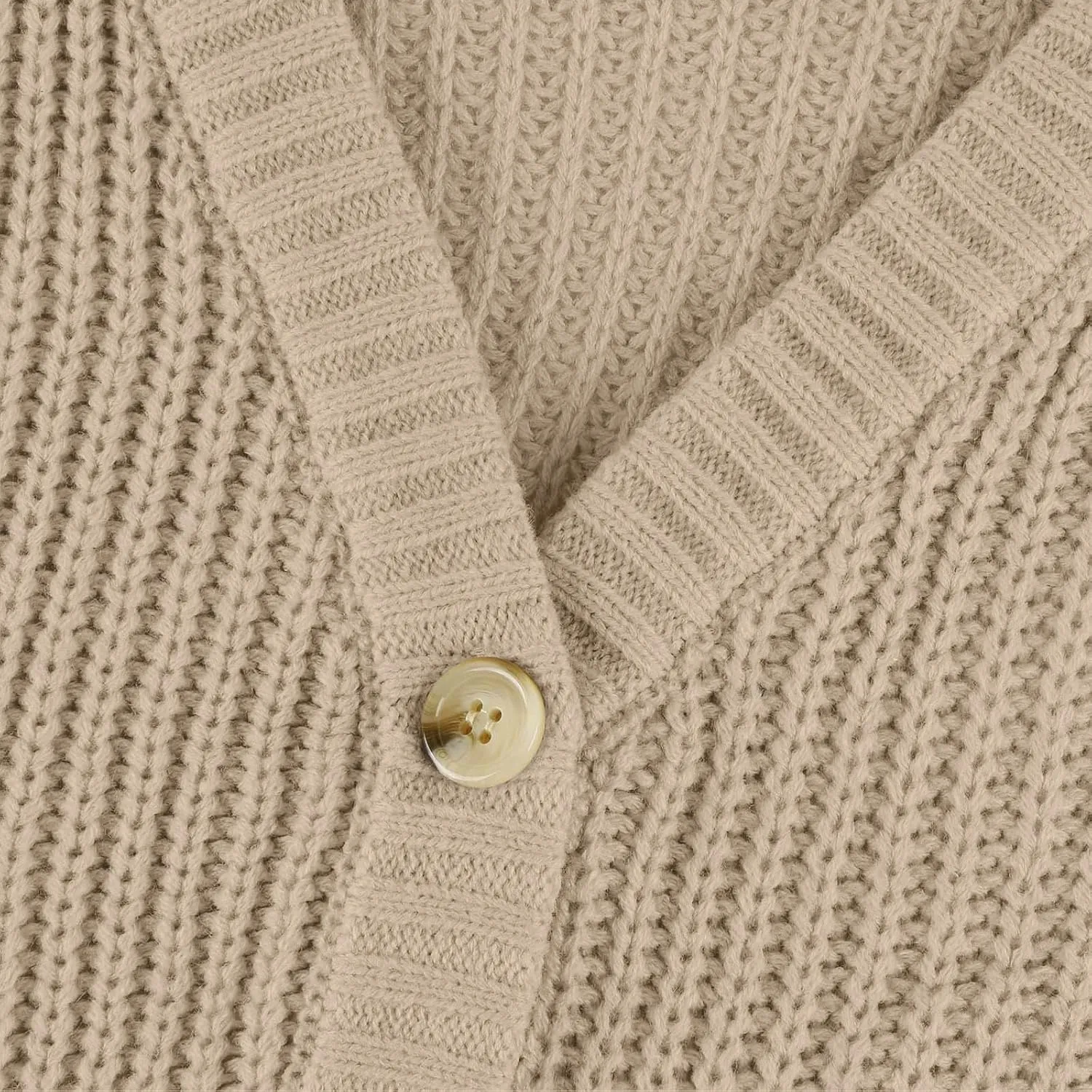 Chunky Cardigan Sweaters for Women Cable Knit Open Front Cardigan with Pockets Oversized Loose Long Sleeve Sweaters