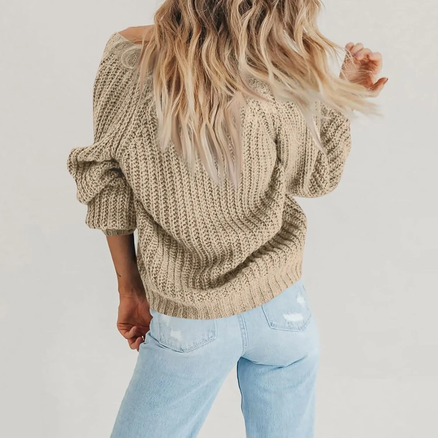 Chunky Cardigan Sweaters for Women Cable Knit Open Front Cardigan with Pockets Oversized Loose Long Sleeve Sweaters