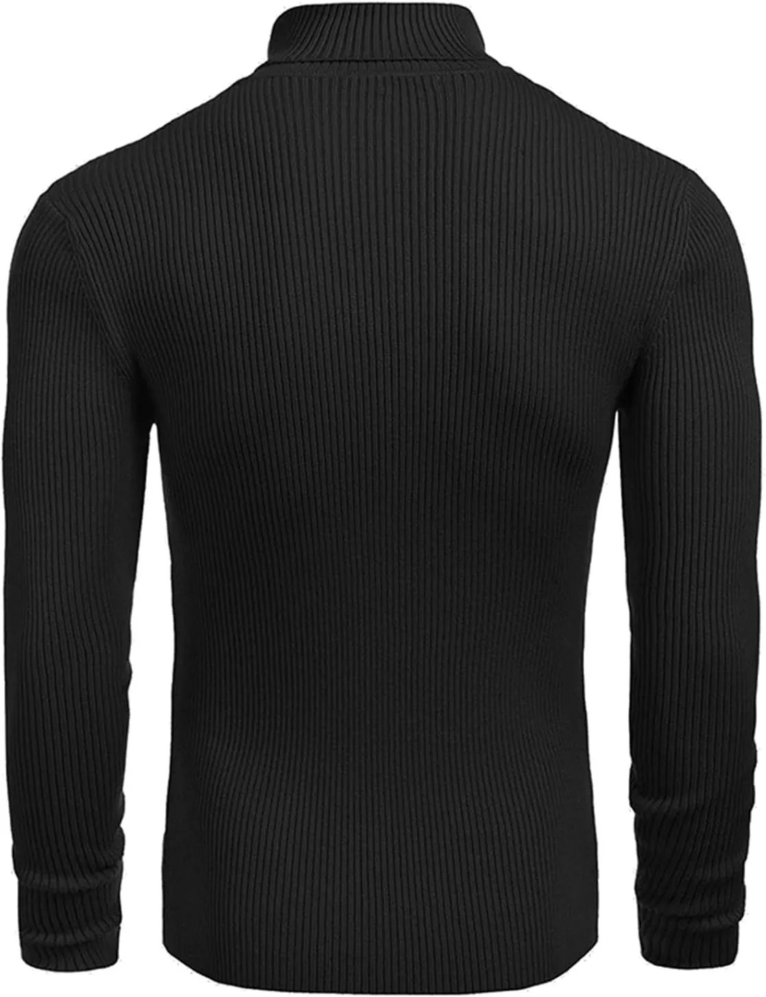 Chunky Knit Sweaters for Men Long Sleeve High Neck Classic Pullover Stretchy Winter Fashion Thermal Sweaters