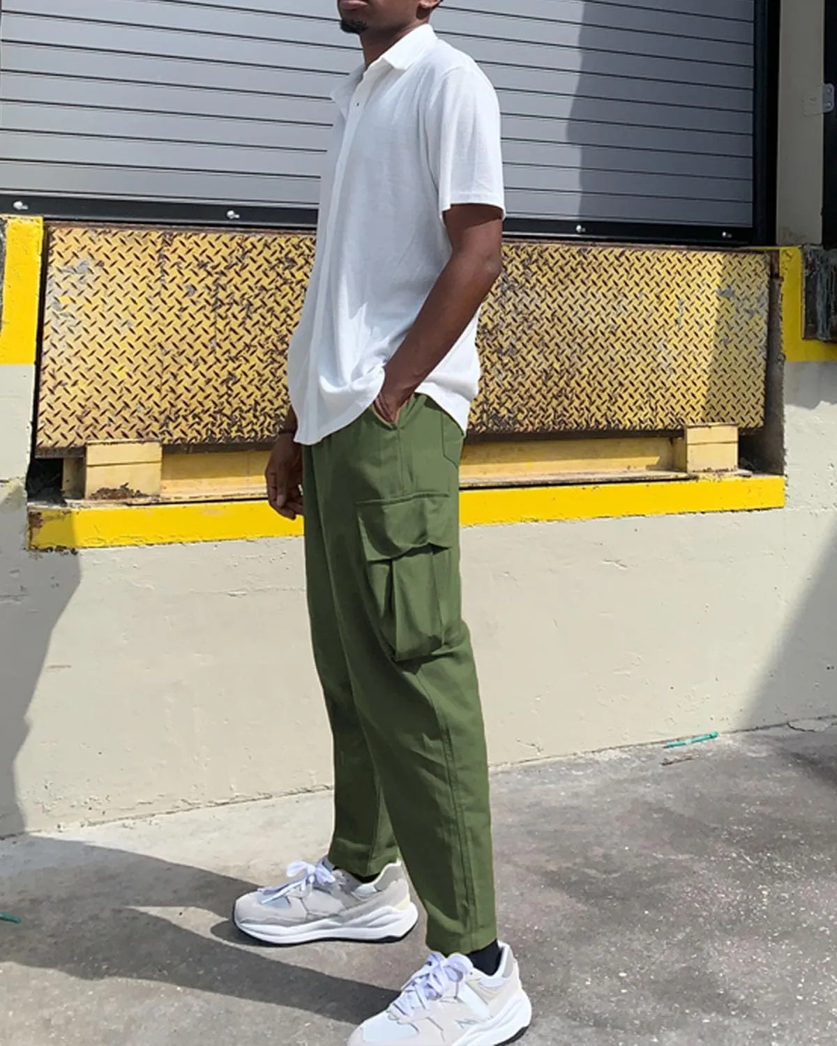 COOFANDY Mens Cargo Pants Relaxed Fit Casual Linen Pants Drawstring Sweatpants with 6 Pockets