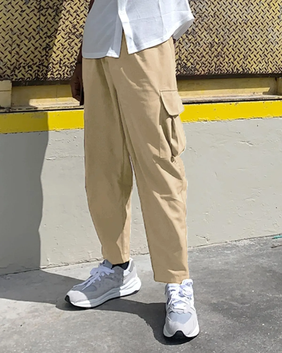 COOFANDY Mens Cargo Pants Relaxed Fit Casual Linen Pants Drawstring Sweatpants with 6 Pockets