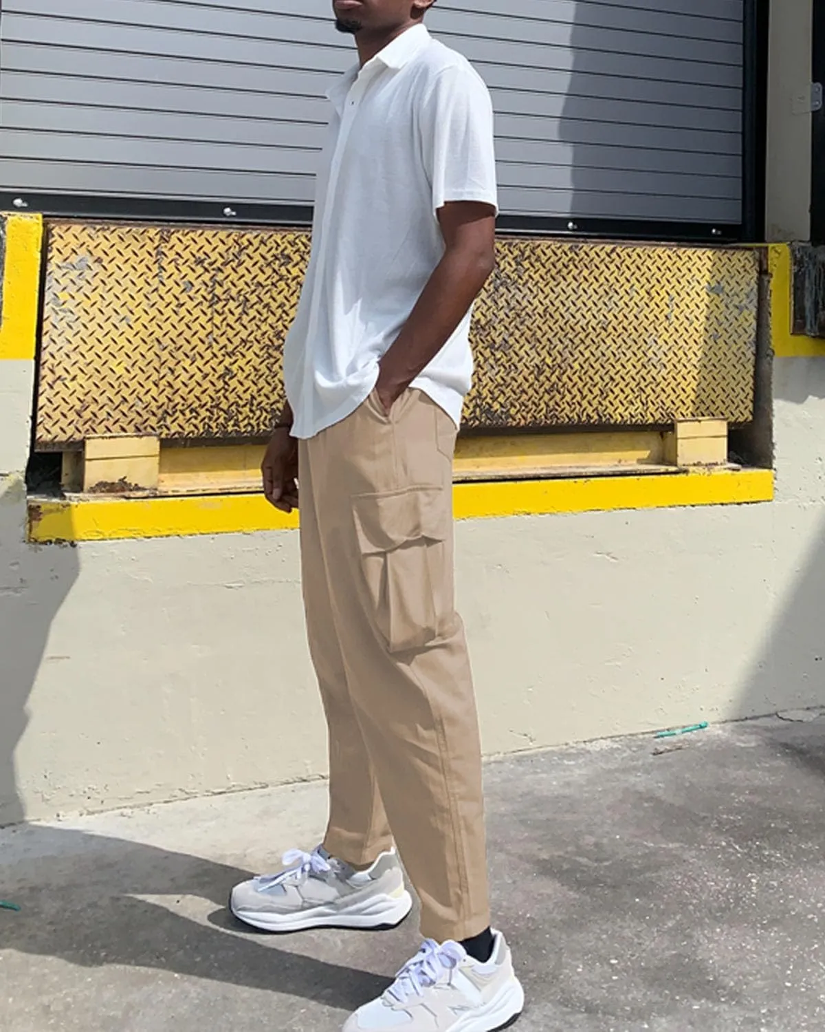 COOFANDY Mens Cargo Pants Relaxed Fit Casual Linen Pants Drawstring Sweatpants with 6 Pockets