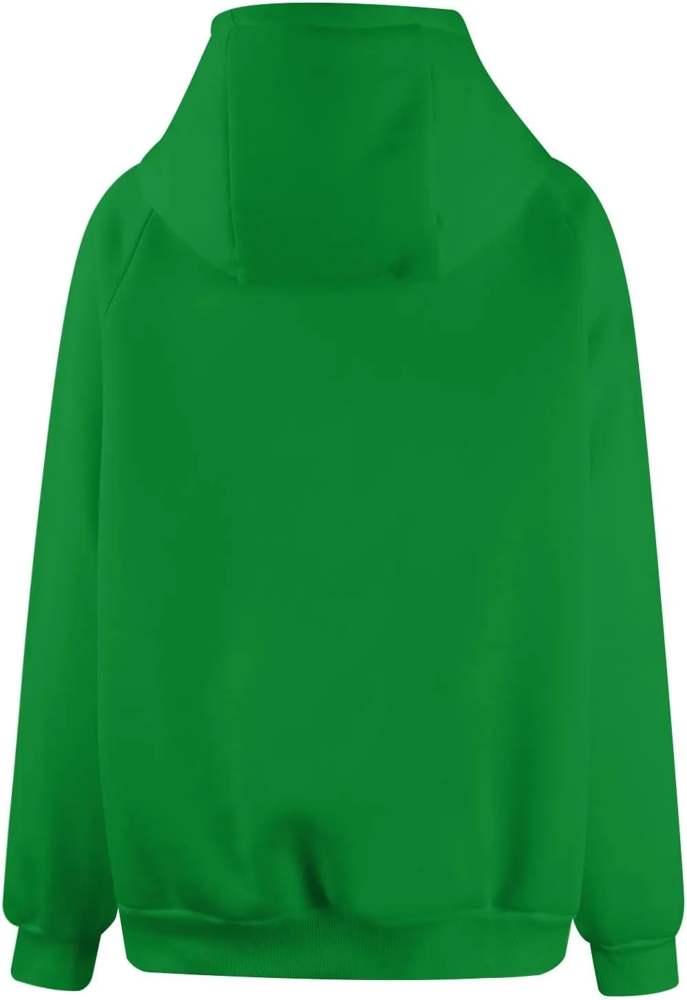 Cropped Zip Up Hoodie Women Baggy Half Zip Pullover Hooded Drop Shoulder Fleece Oversized Sweatshirt Outfits w/Pocket
