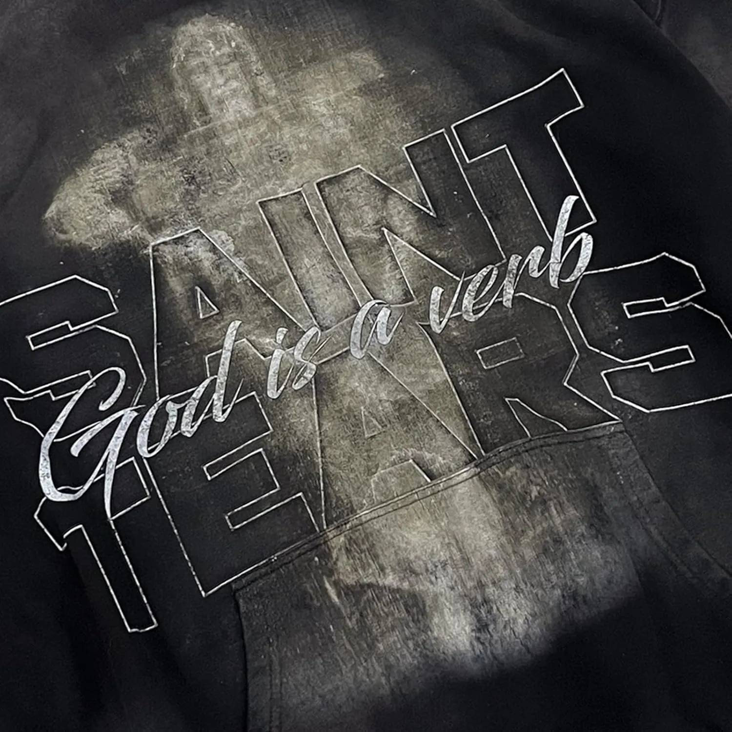 DONCARE Saint Graphic Print Oversized Hoodies Unisex Vintage Graphic Print Long Sleeve Shirt
