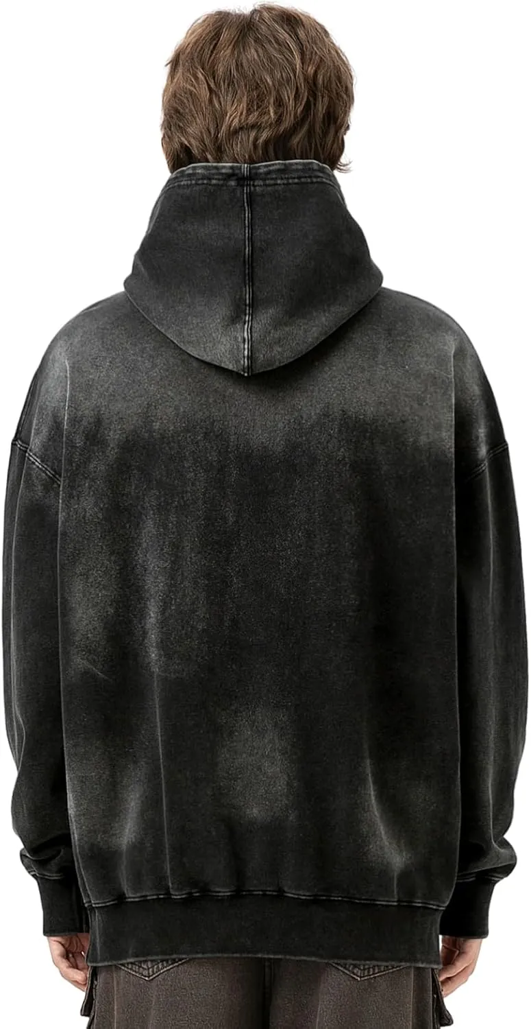 DONCARE Saint Graphic Print Oversized Hoodies Unisex Vintage Graphic Print Long Sleeve Shirt