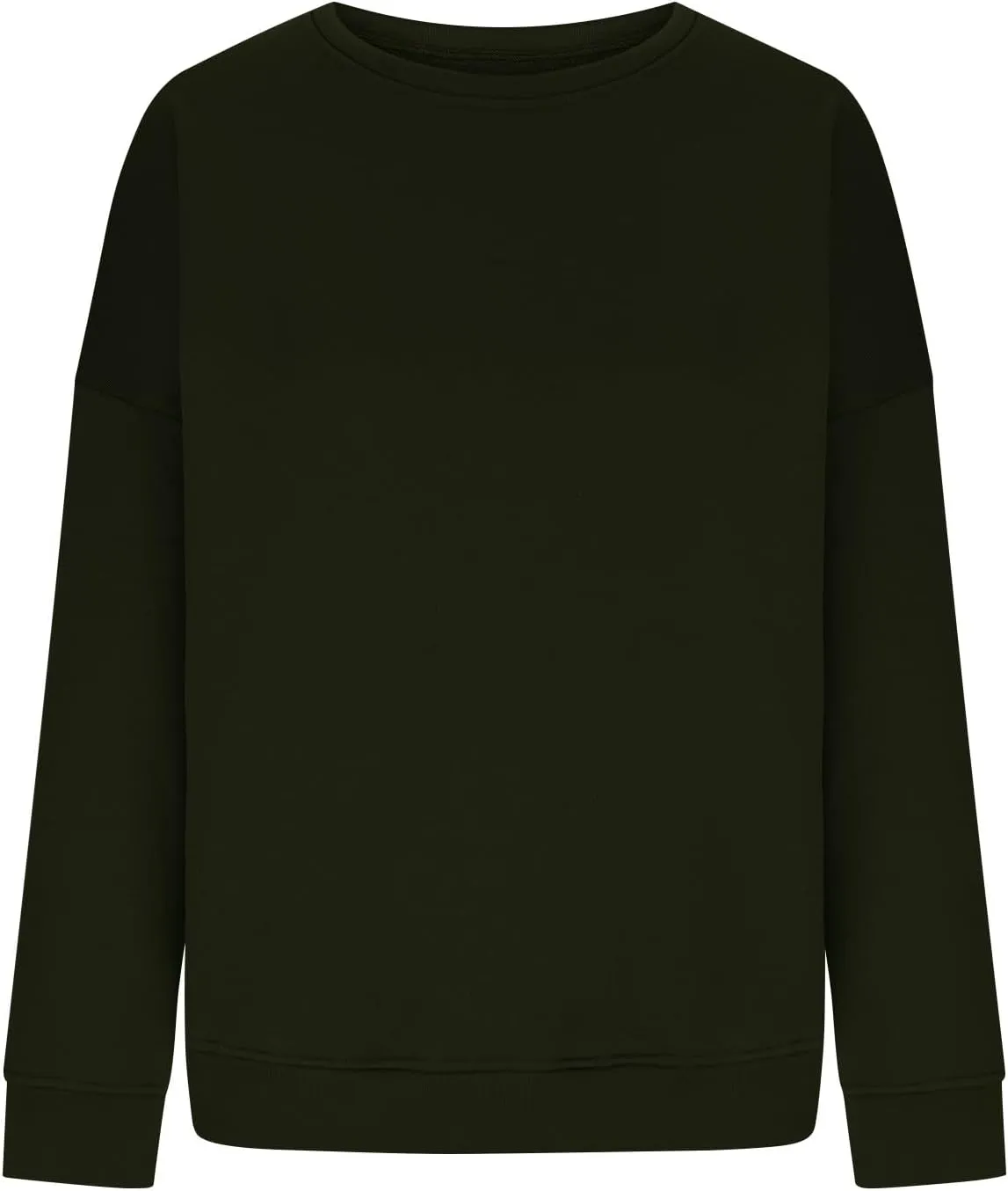Drop Shoulder Long Sleeve Sweatshirts for Women Fall Teen Girls y2k Clothes Fleece Crewneck Pullover Tops Loose Comfy