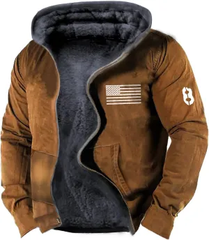 Dudubaby Long Fleece Hoodie Softest Hoodie Men'S Casual Camouflage Sports Sweatshirt Long Sleeve Zipper Hooded Jacket Coat