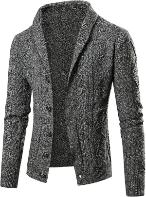 Dudubaby Plus Size Sweaters for Mensautumn and Winter Fashion Loose Cardigan Warm Lapel Hooded Jacket Sweater