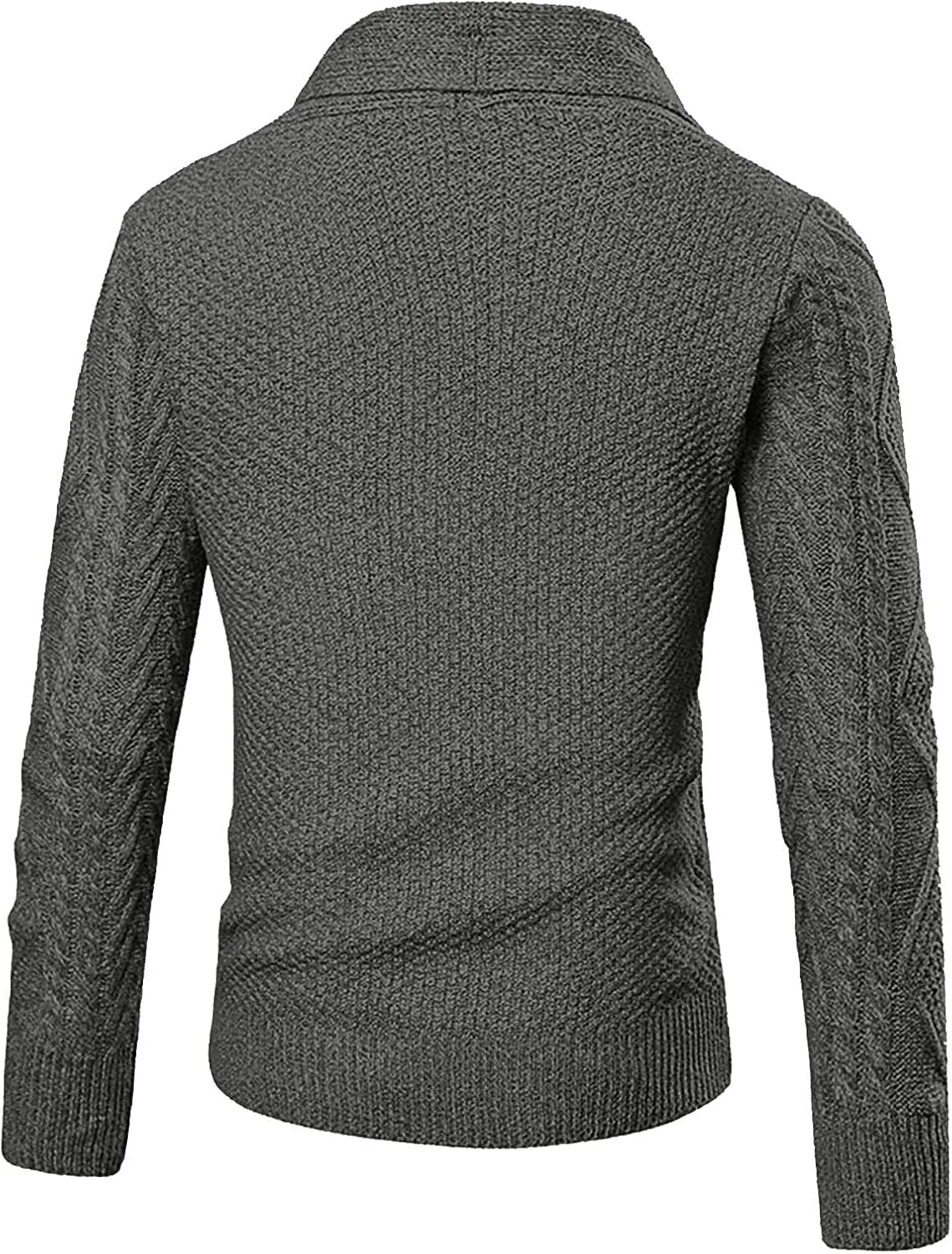 Dudubaby Plus Size Sweaters for Mensautumn and Winter Fashion Loose Cardigan Warm Lapel Hooded Jacket Sweater