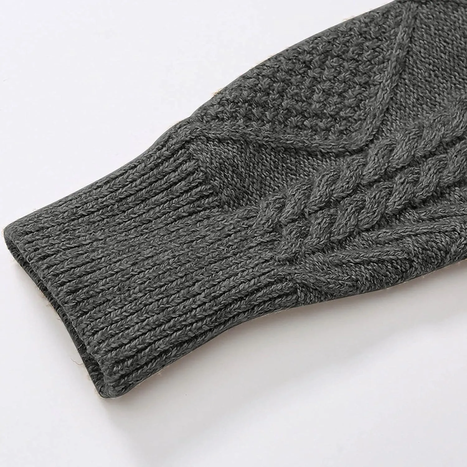 Dudubaby Plus Size Sweaters for Mensautumn and Winter Fashion Loose Cardigan Warm Lapel Hooded Jacket Sweater