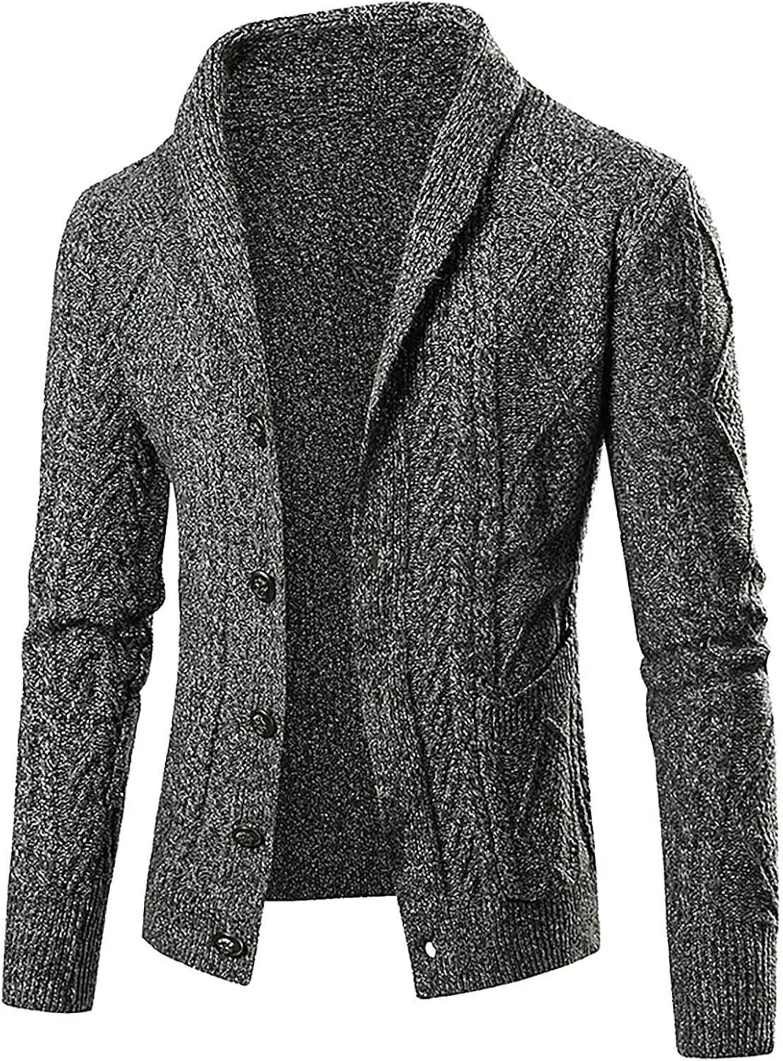 Dudubaby Plus Size Sweaters for Mensautumn and Winter Fashion Loose Cardigan Warm Lapel Hooded Jacket Sweater