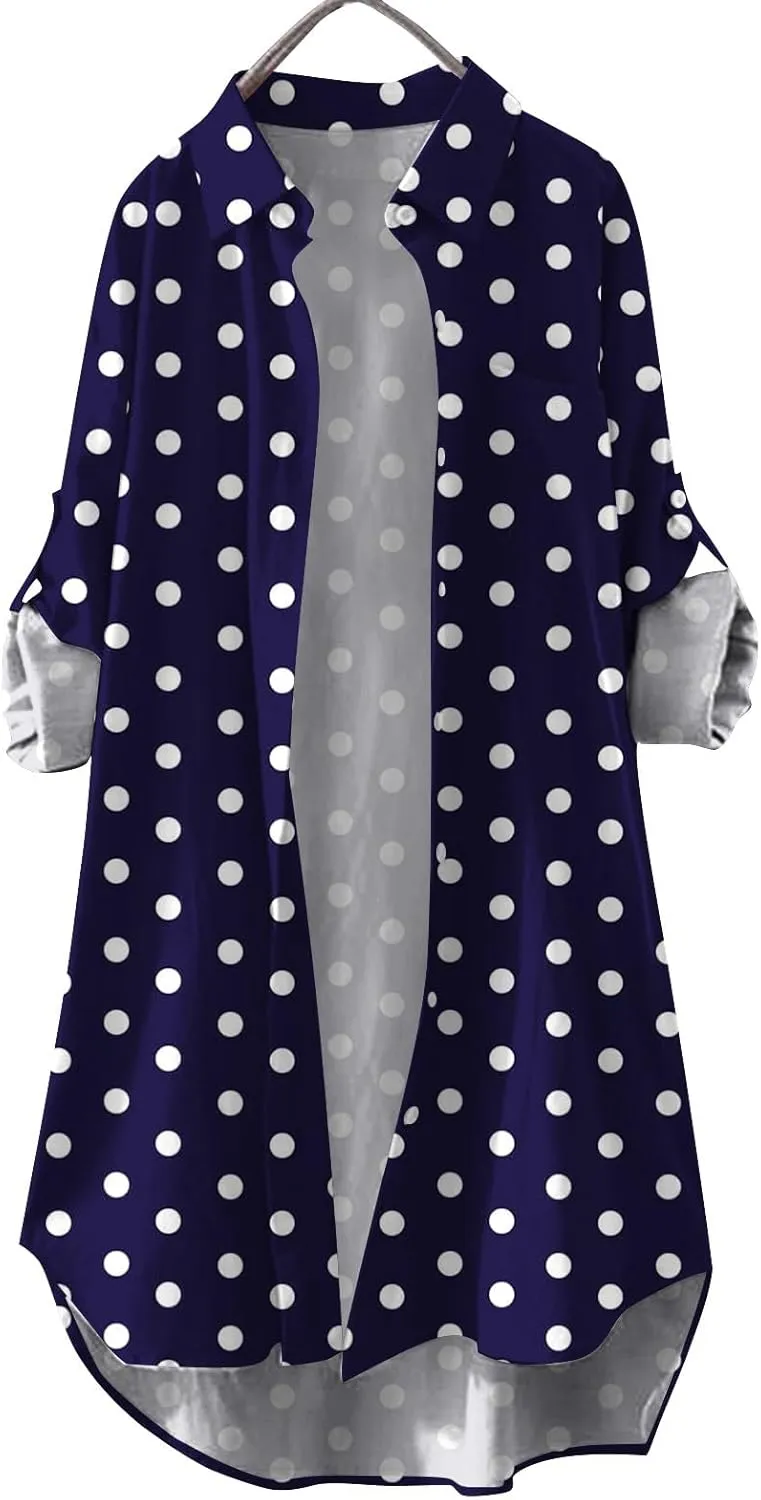 Fall Cardigans for Women 2024,Open Front Roll Up Sleeve Tops Button Down Plaid Shirts Oversized Cardigan