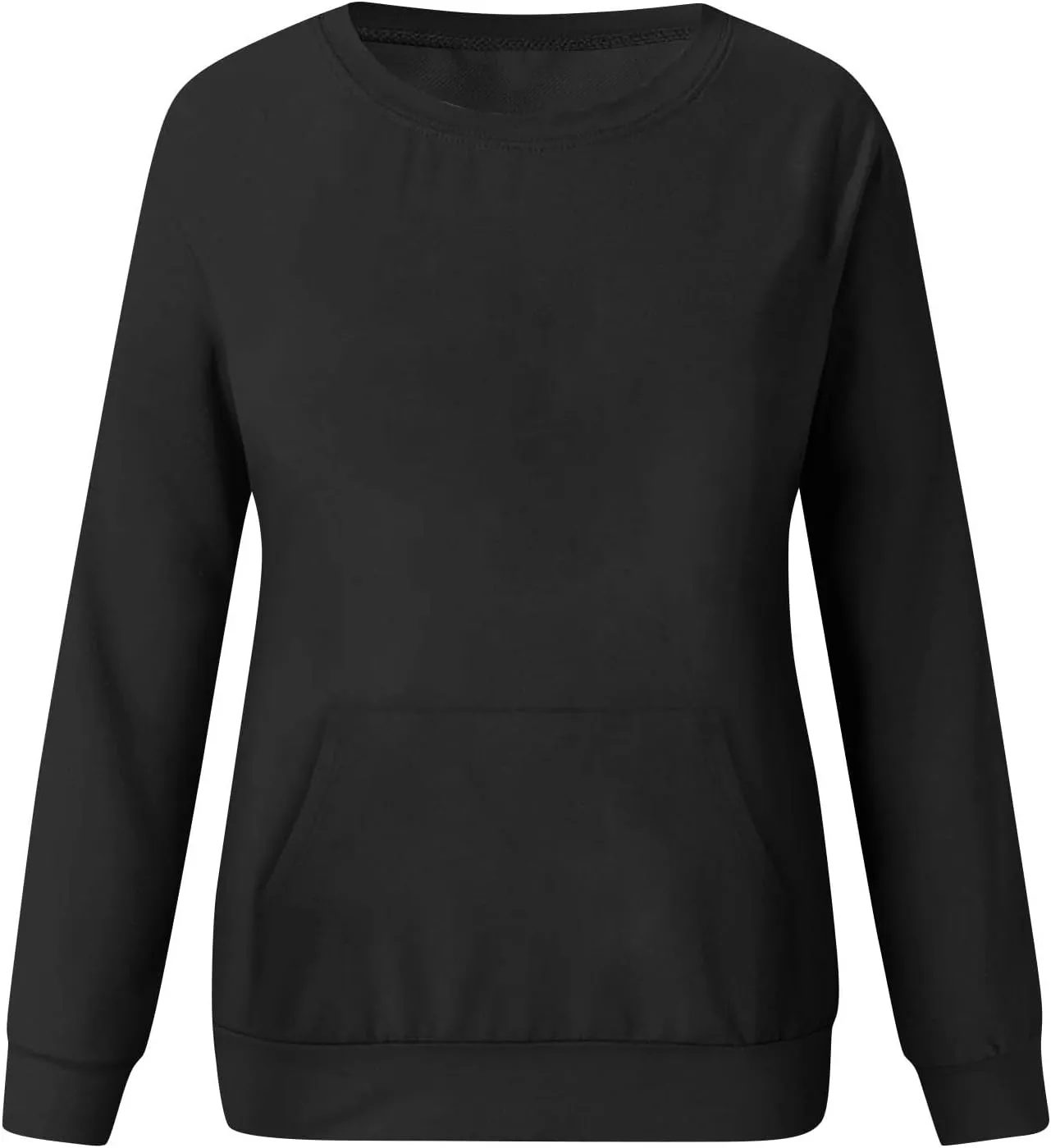 fanmpghleoo Sweatshirt for Women Crewneck Fleece Lined Sweatshirts with Pockets Drop Shoulder Trendy Plain Basic Comfy Hoodie