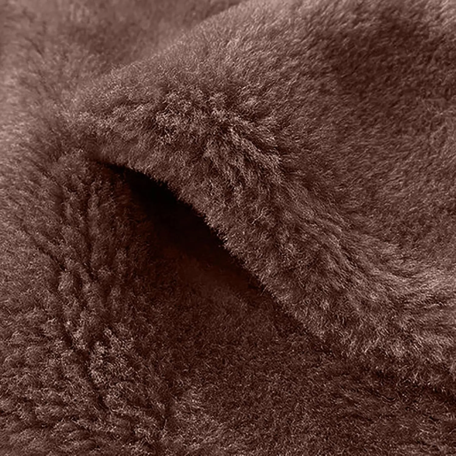 Faux Fur Jacket Women Double-Faced Fleece Winter Warm Fuzzy Coats Fashion Shaggy Soild Open Front Zip Outwear Overcoat