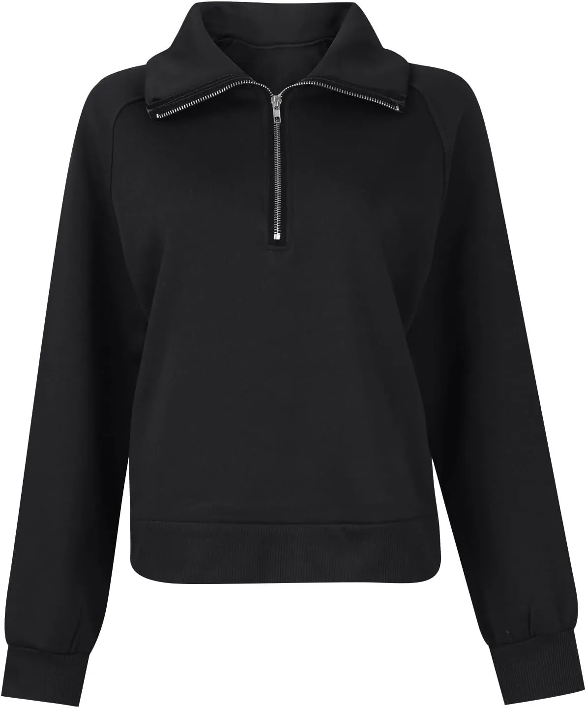 Fleece Half Zip Pullover Women Oversized Quarter Zip Sweatshirt Casual Long Sleeve Fall Sweatshirts Y2k Preppy Clothes