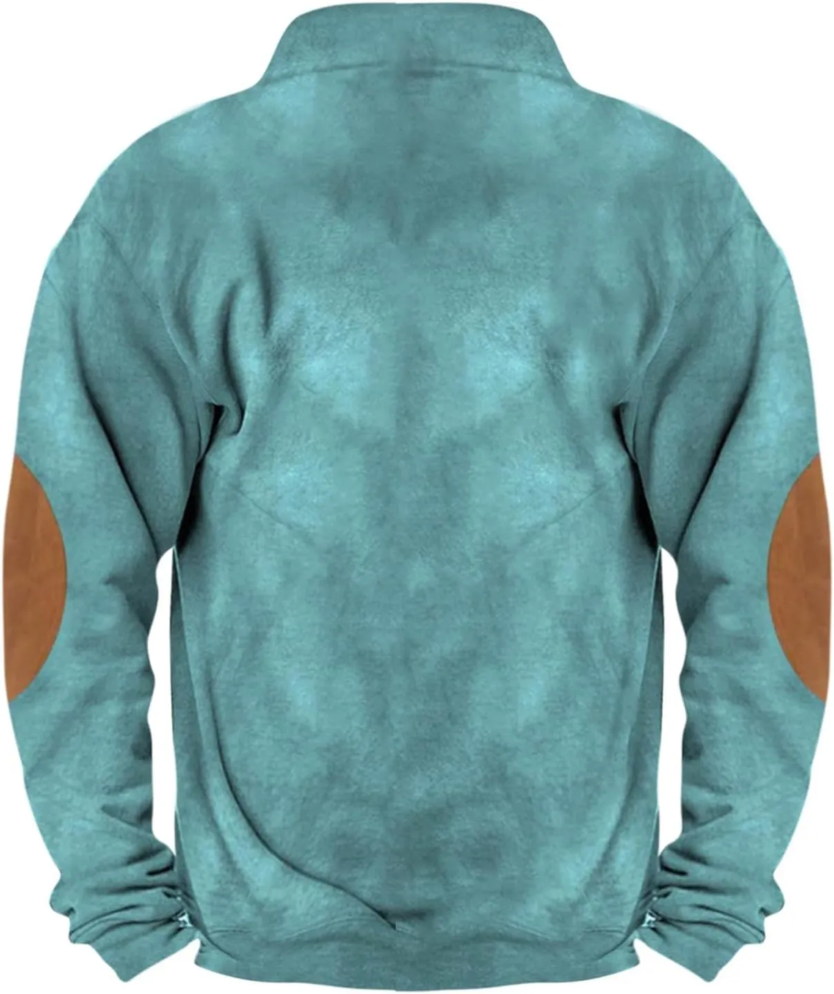 FONMA Sweatshirts for Men Fall Fashion 2024 Patriotic Printed Standing Collor Button Up Shirt Casual Loose Athletic Shirt Top