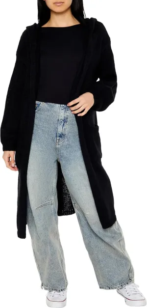 Forever 21 Women's Hooded Cardigan Sweater