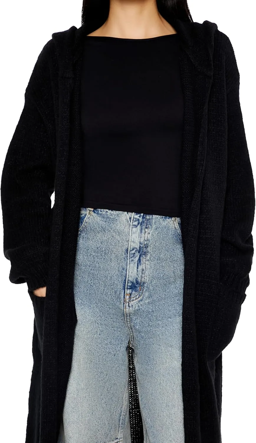 Forever 21 Women's Hooded Cardigan Sweater