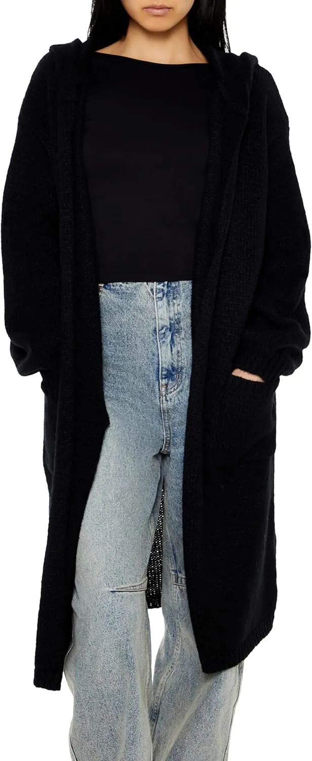 Forever 21 Women's Hooded Cardigan Sweater