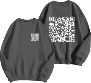 Funny Fu Qr Code Sweatshirts Men And Women Stylish Fuck You Qr Code Hoodies Unisex With Humorous Hidden Message Shirts
