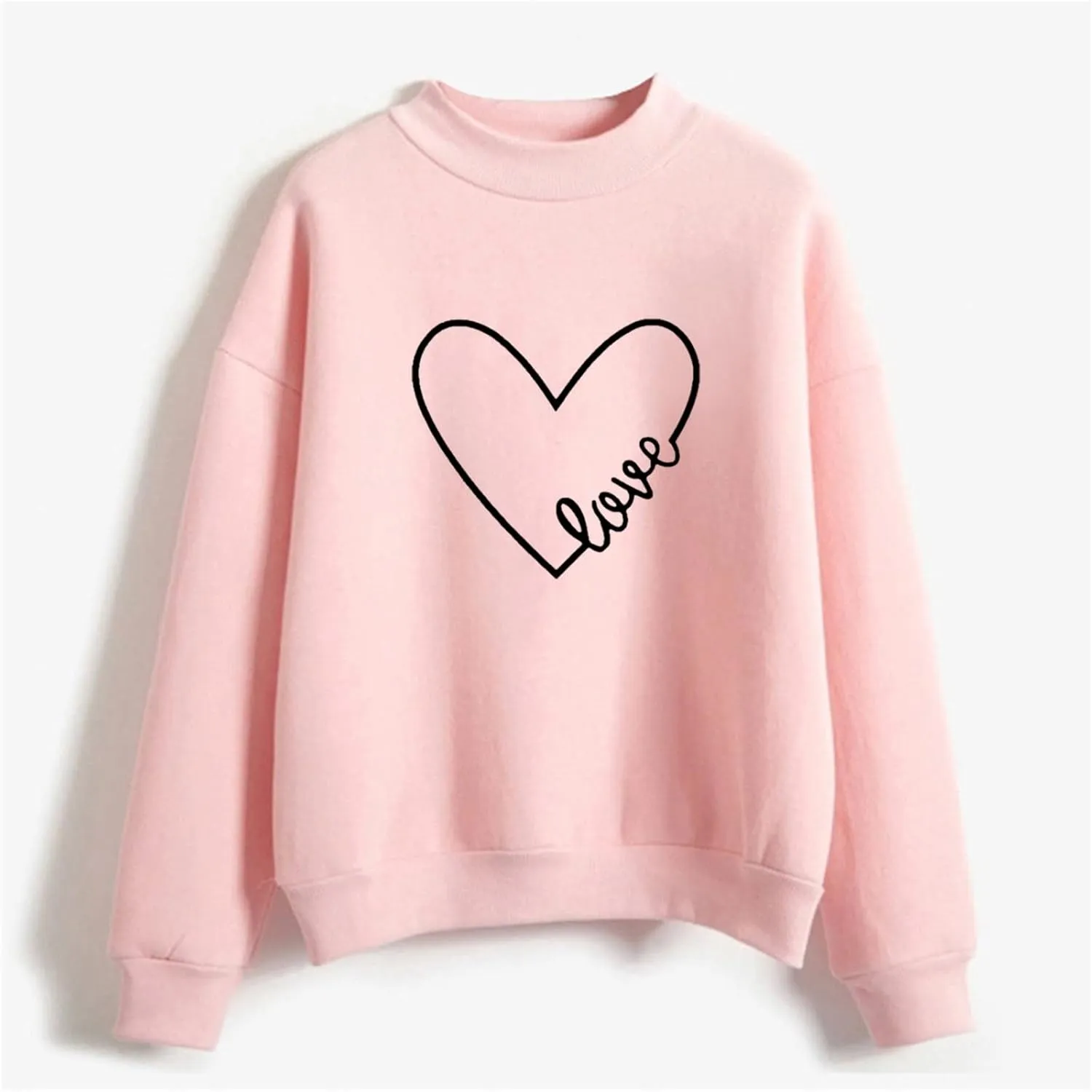 GIERIDUC Oversized Sweatshirt for Women Cute Graphic Crewneck Long Sleeve Casual Fleece Pullover Sweatshirts Loose Tops
