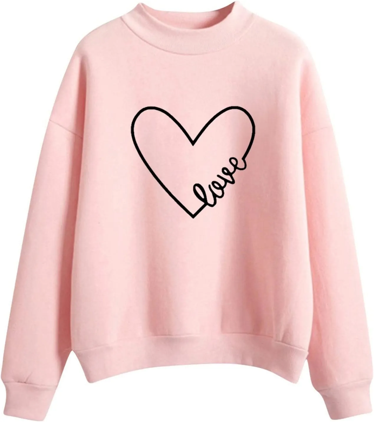 GIERIDUC Oversized Sweatshirt for Women Cute Graphic Crewneck Long Sleeve Casual Fleece Pullover Sweatshirts Loose Tops