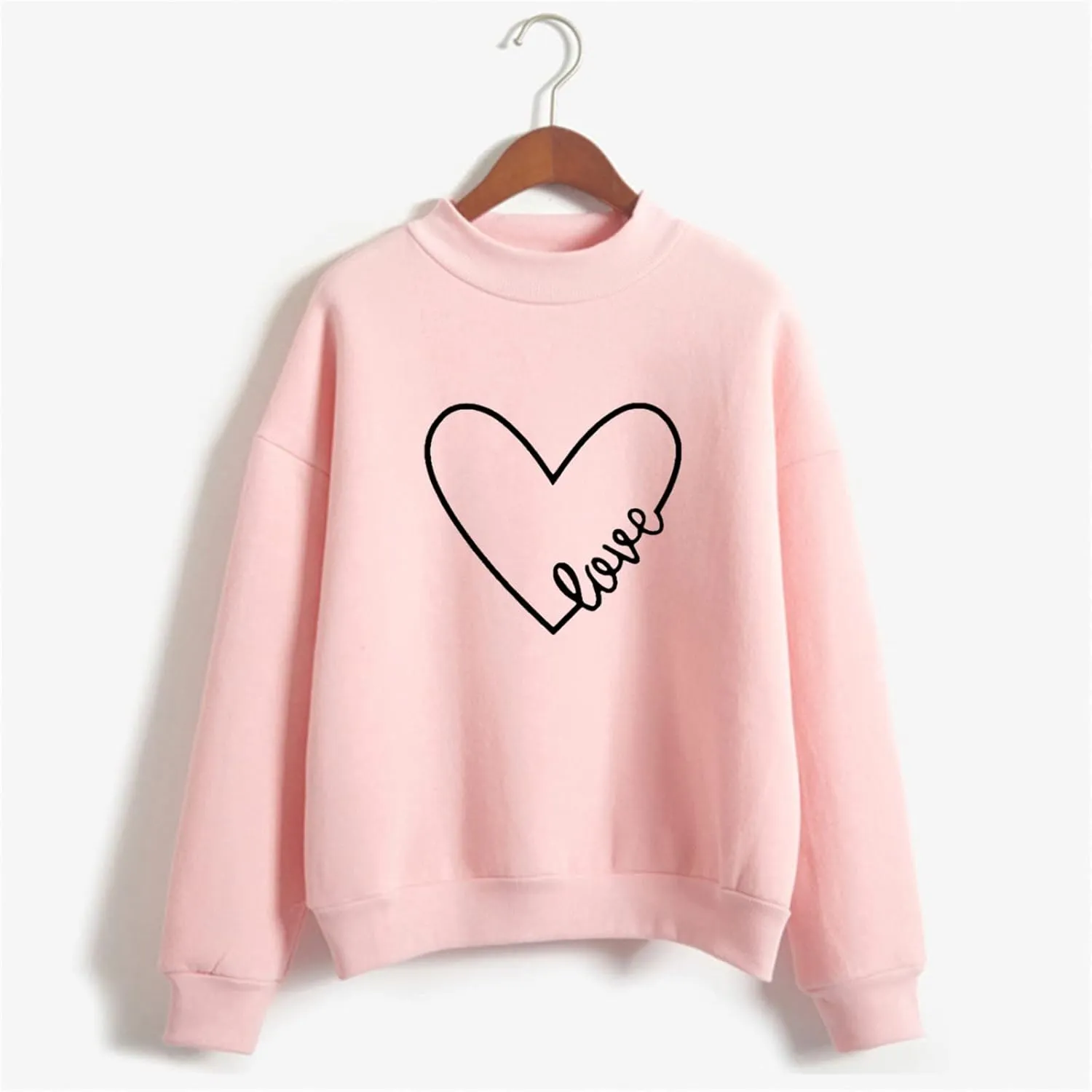 GIERIDUC Oversized Sweatshirt for Women Cute Graphic Crewneck Long Sleeve Casual Fleece Pullover Sweatshirts Loose Tops